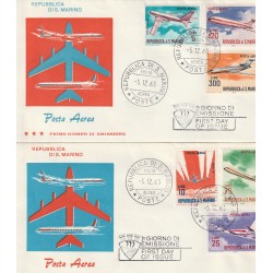 1963 FDC TRE STELLE SAN MARINO POSTA AEREA MF81791