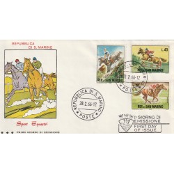 1966 FDC TRE STELLE SAN MARINO SPORT EQUESTRI MF81810