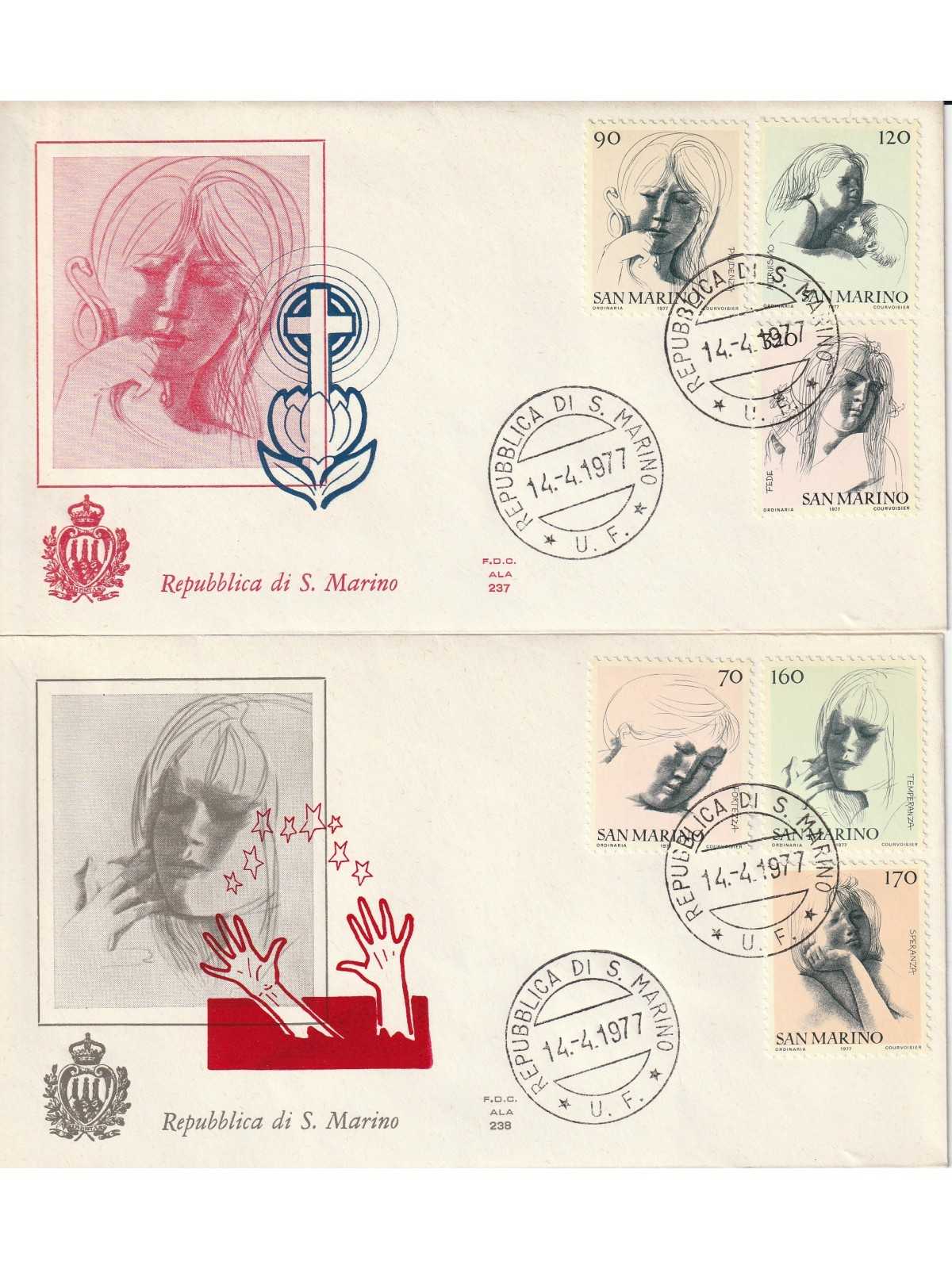 1977 FDC ALA SAN MARINO VIRTU' CIVILI MF81825