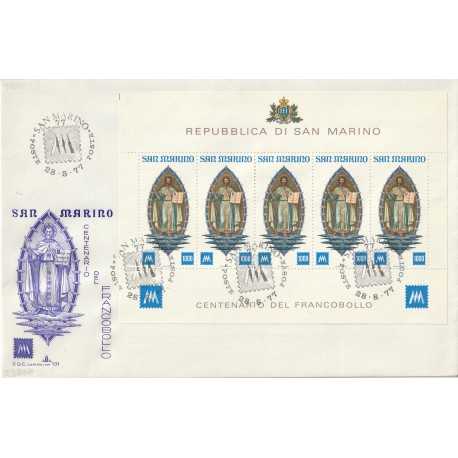 1977 FDC CAPITOLIUM SAN MARINO CENT. PRIMI FRANCOBOLLI S.MARINO MF81834