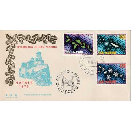 1978 FDC TRE STELLE SAN MARINO NATALE '78 MF81848