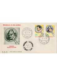 1979 FDC TRE STELLE SAN MARINO GRANDI INVESTIGATORI MF81851