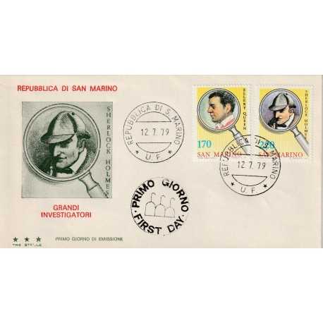 1979 FDC TRE STELLE SAN MARINO GRANDI INVESTIGATORI MF81851