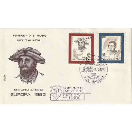 1980 FDC RODIA SAN MARINO EUROPA - UOMINI ILLUSTRI MF81861