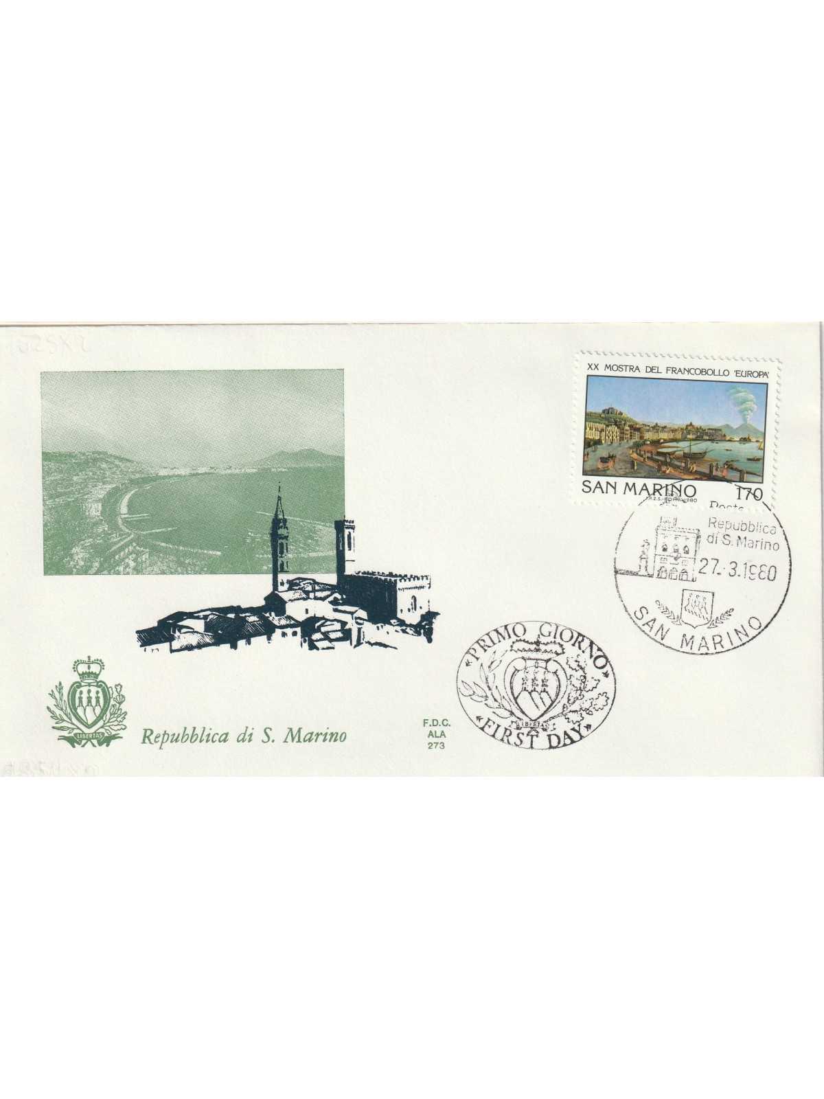 1980 FDC ALA SAN MARINO EXPO NAPOLI '80 MF81862