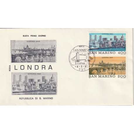 1980 FDC RODIA SAN MARINO ESPO. FILATELICA LONDON '80 MF81863