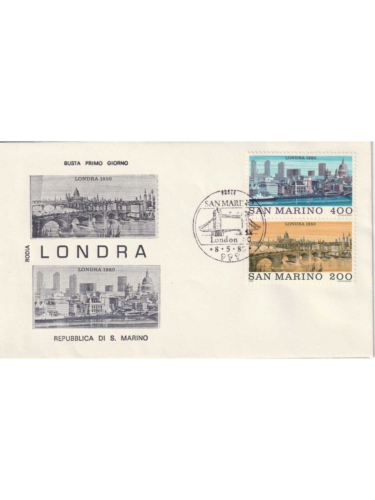 1980 FDC RODIA SAN MARINO ESPO. FILATELICA LONDON '80 MF81863