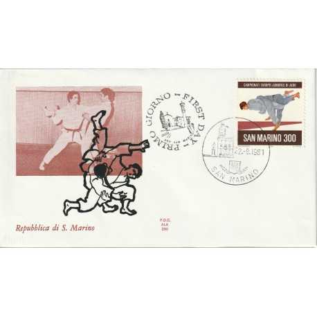 1981 FDC ALA SAN MARINO CAMP. EURO. JUNIORES JUDO MF81874