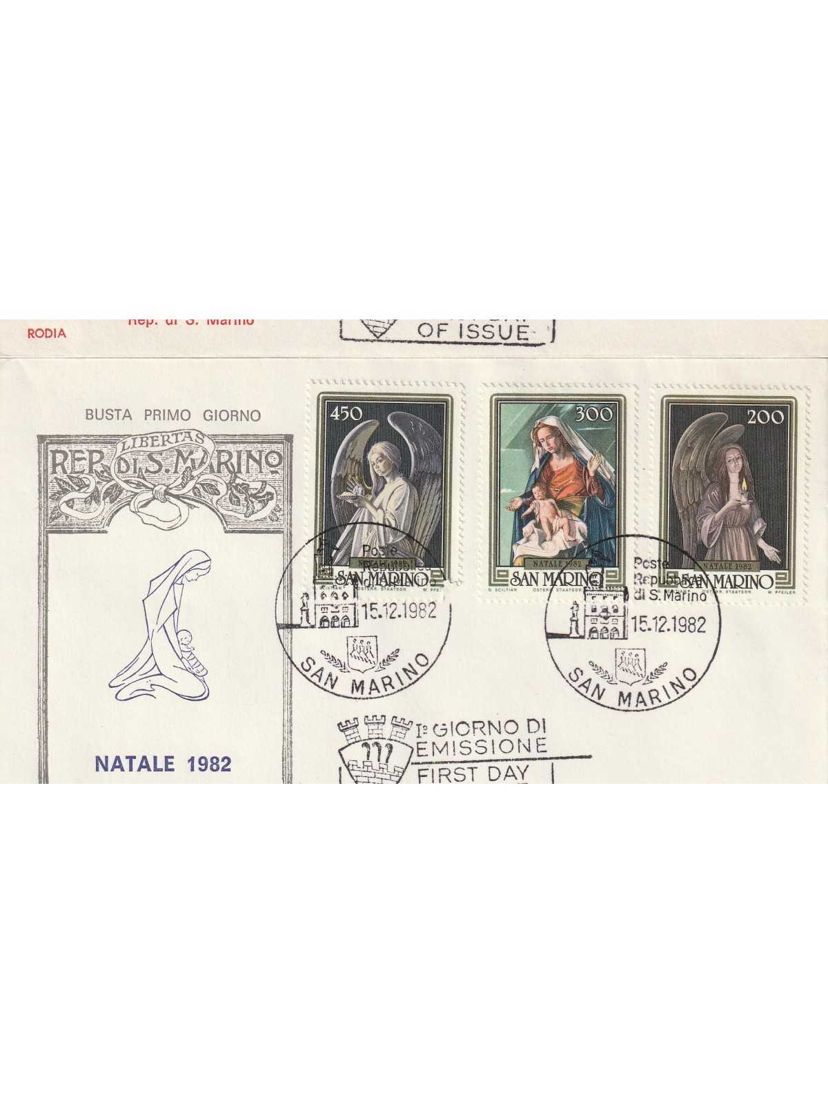 1982 FDC RODIA SAN MARINO NATALE '82 MF81888