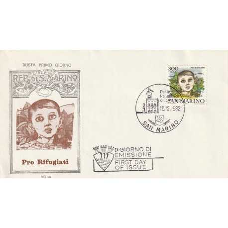 1982 FDC RODIA SAN MARINO PRO RIFUGIATI MF81889