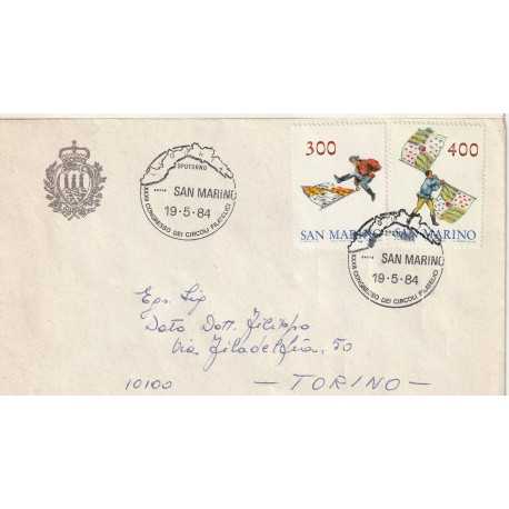 1984 FDC LIBERTAS SAN MARINO SBANDIERATORI MF81904