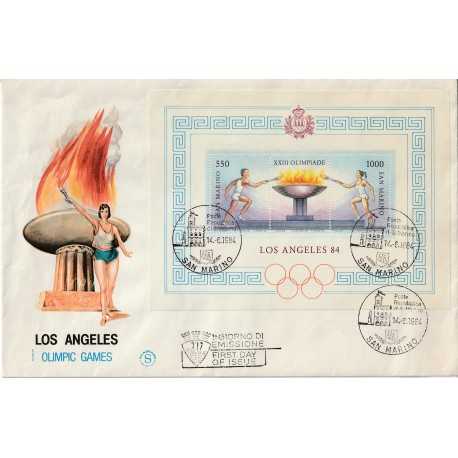 1984 FDC FILAGRANO SAN MARINO OLIMPIADI DI LOS ANGELES BF MF81907