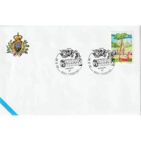 1997 FDC A.A.S.F.N. SAN MARINO EUROPA LIRE 750 STORIE E LEGGENDE MF81950