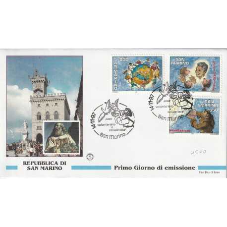 1997 FDC FILAGRANO SAN MARINO VOLONTARIATO E SOLIDARIETA MF81955