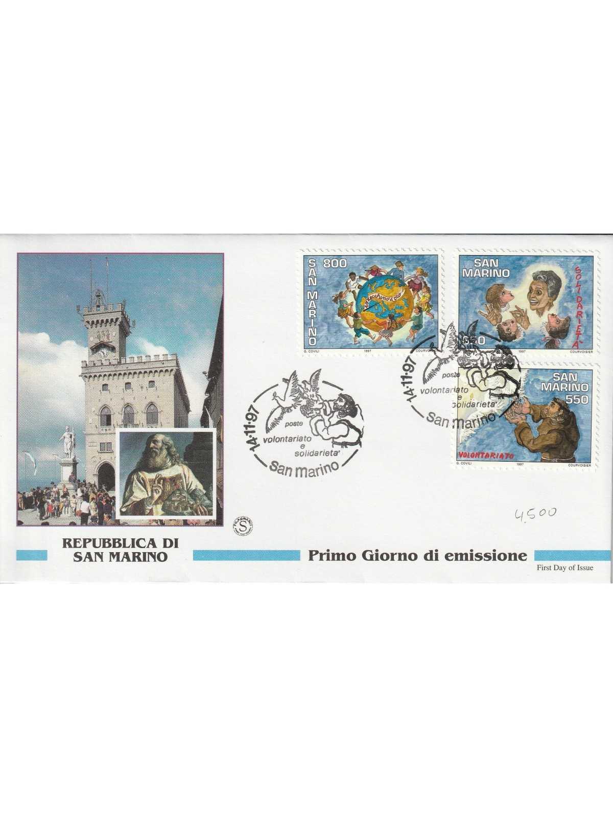 1997 FDC FILAGRANO SAN MARINO VOLONTARIATO E SOLIDARIETA MF81955