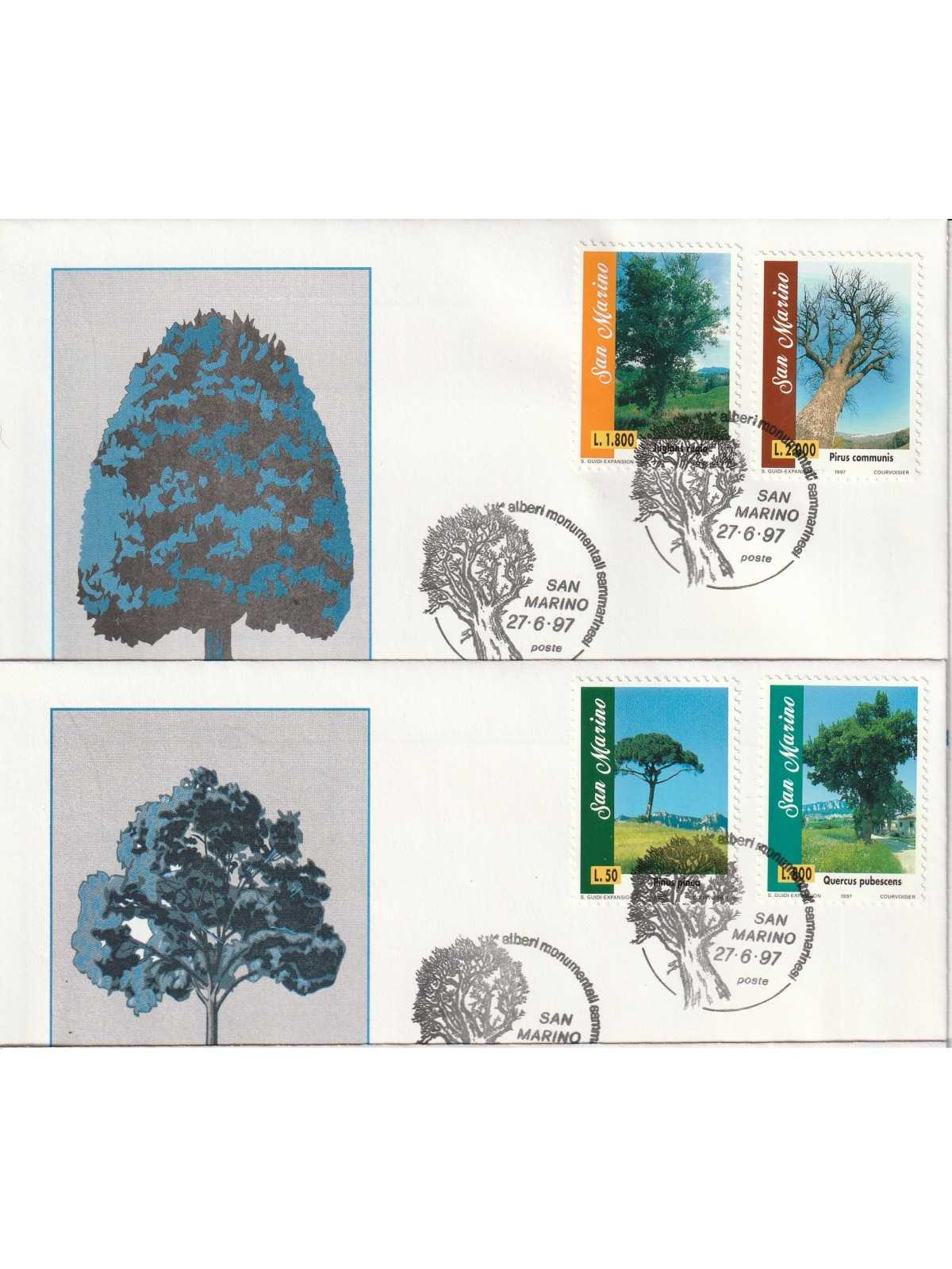 1997 FDC SAN MARINO SERIE ALBERI MONUMENTALI MF81958