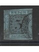 1851-52 GERMANIA ANTICHI STATI BADEN 3 KREUZER VERDE AZZURRO N 7 USATO MFF55799