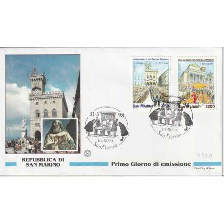 1998 FDC SAN MARINO EUROPA 1998 MF81959