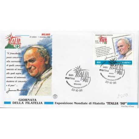 1998 FDC SAN MARINO ITALIA '98. ESPOS. MOND. FILATELIA MF81965