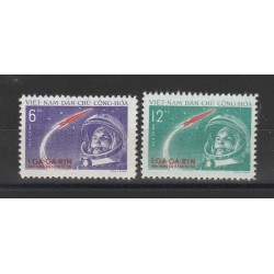 1961 VIETNAM DEL NORD GAGARIN 2 VAL MNH MF55876