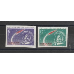 1961 VIETNAM DEL NORD GAGARIN 2 VAL ND MNH MF55874