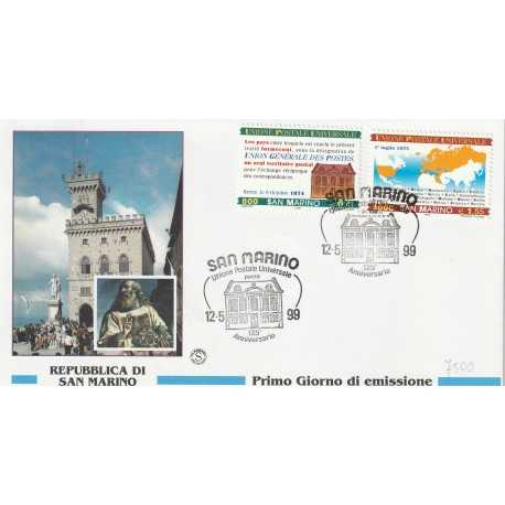 1999 FDC SAN MARINO 125 ANN. UNIONE POSTALE UNIVERSALE MF81974