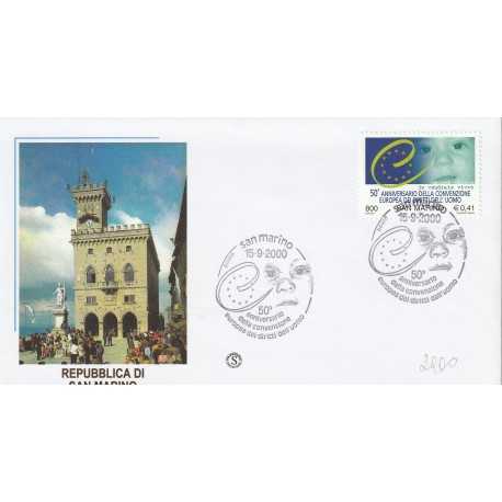 2000 FDC SAN MARINO DIRITTI DELL'UOMO MF81989