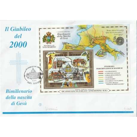 2000 FDC SAN MARINO GIUBILEO DEL 2000 MF81995