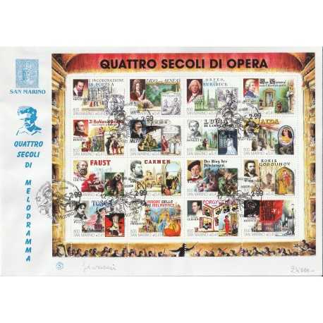 1999 FDC SAN MARINO QUATTRO SECOLI DI OPERA MF81998