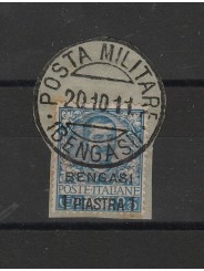 1911 LEVANTE BENGASI MICHETTI SASSONE N 1 SOPRASTAMPA 1 VAL USATO MF55924