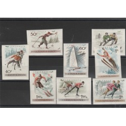 1955 UNGHERIA SPORT INVERNALI 8 VAL ND MNH MF55917