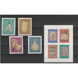 1969 UNGHERIA GIORNATA FRANCOBOLLO 4 VAL ND MNH MF55980