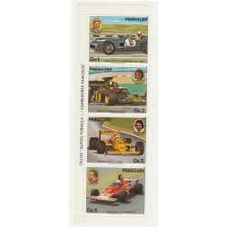 PARAGUAY 1989 AUTO FERRARI SPORT 4 VAL IN STRISCIA MNH MF56024