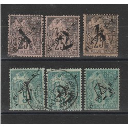 S PIERRE ET MIQUELON 1892 ALLEGORIE 6 VAL MISTI USATI / MLH MF56038