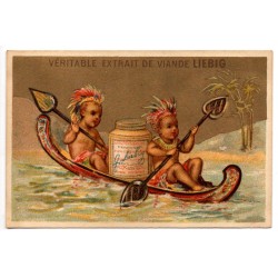 S 0075 c - LIEBIG - FIGURE DI GENERE 13 - FIG. C INDIANI IN CANOA ( BEL ) S 75 MF28686