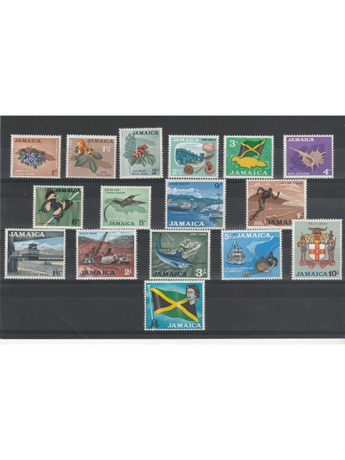 JAMAICA 1964 SOGGETTI VARI 16 VAL NUOVI MNH MF56087