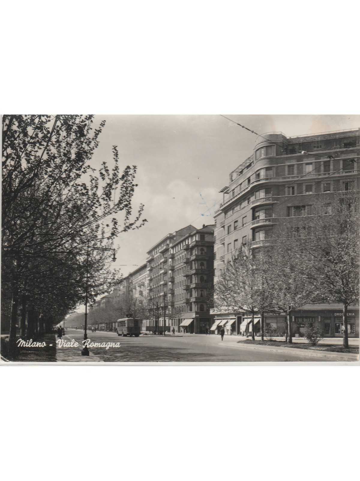 CARTOLINA LOMBARDIA MILANO VIALE ROMAGNMA VIAGGIATA MF56122