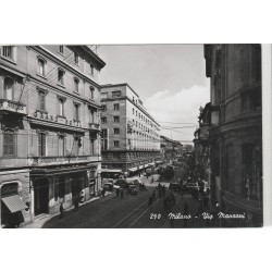 CARTOLINA LOMBARDIA MILANO VIA MANZONI VIAGGIATA MF56163