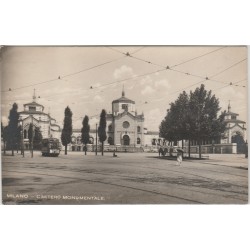 CARTOLINA - MILANO - CIMITERO MONUMENTALE ANIMATA - FM 56367
