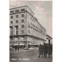 CARTOLINA LOMBARDIA MILANO VIA MANZONI NUOVA MF82037