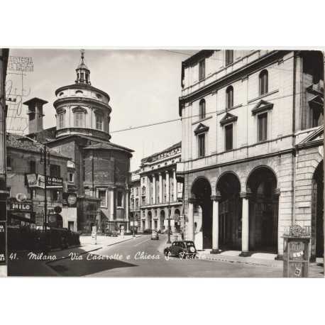 CARTOLINA LOMBARDIA MILANO VIA CASEROTTE CHIESA S. FEDELE NON VIAGGIATA MF82022