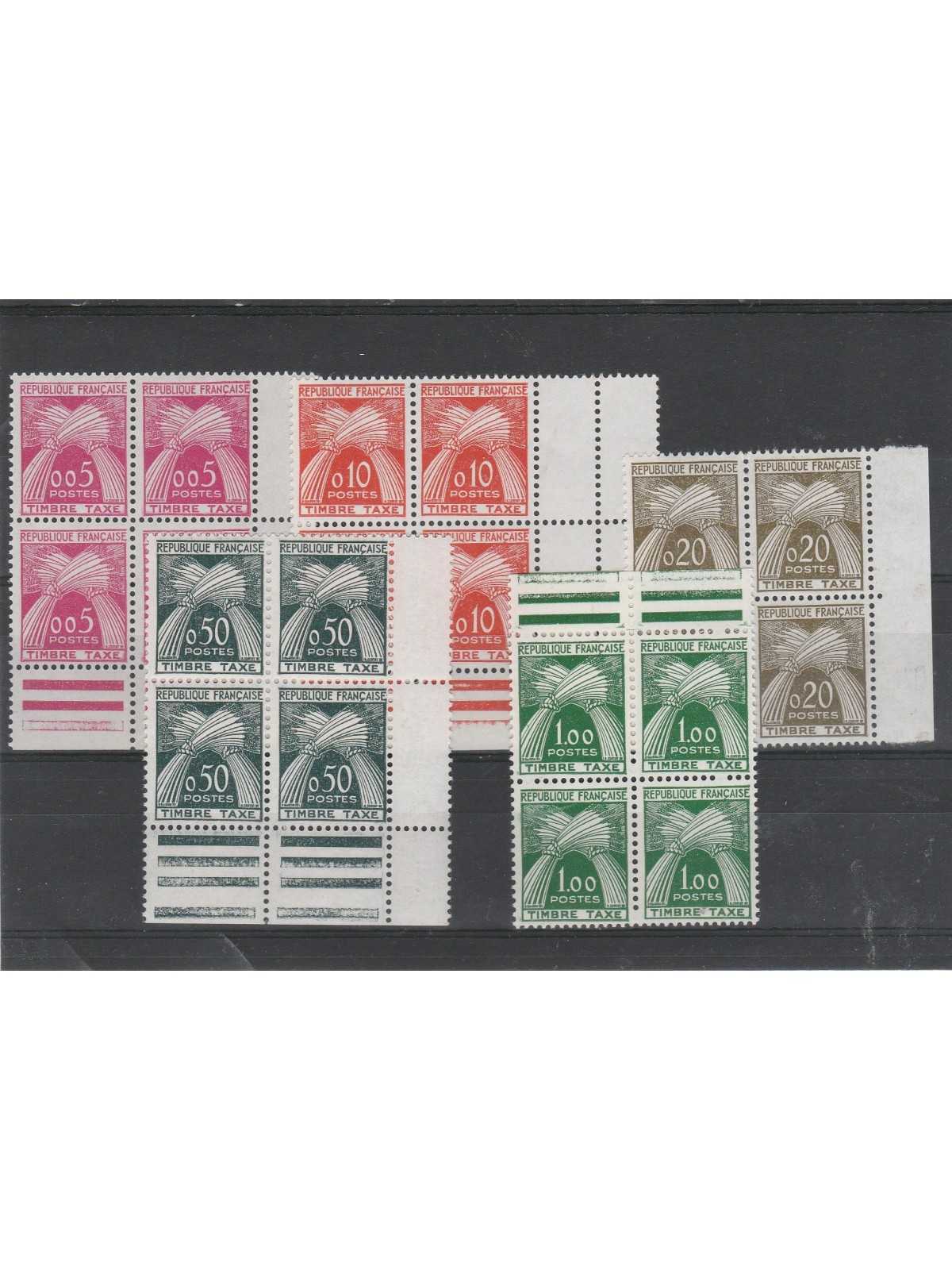 1960 FRANCIA FRANCE SEGNATASSE 8 VAL NUOVI QUARTINA MNH MF56404