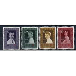 1955 LIECHTENSTEIN PRO CROCE ROSSA 4 VAL MNH MF28769