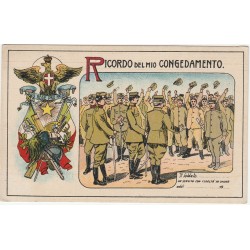 CARTOLINA MILITARE - RICORDO DEL MIO CONGEDAMENTO - NON VIAGGIATA - MF 56471