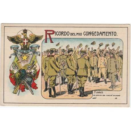 CARTOLINA MILITARE - RICORDO DEL MIO CONGEDAMENTO - NON VIAGGIATA - MF 56471