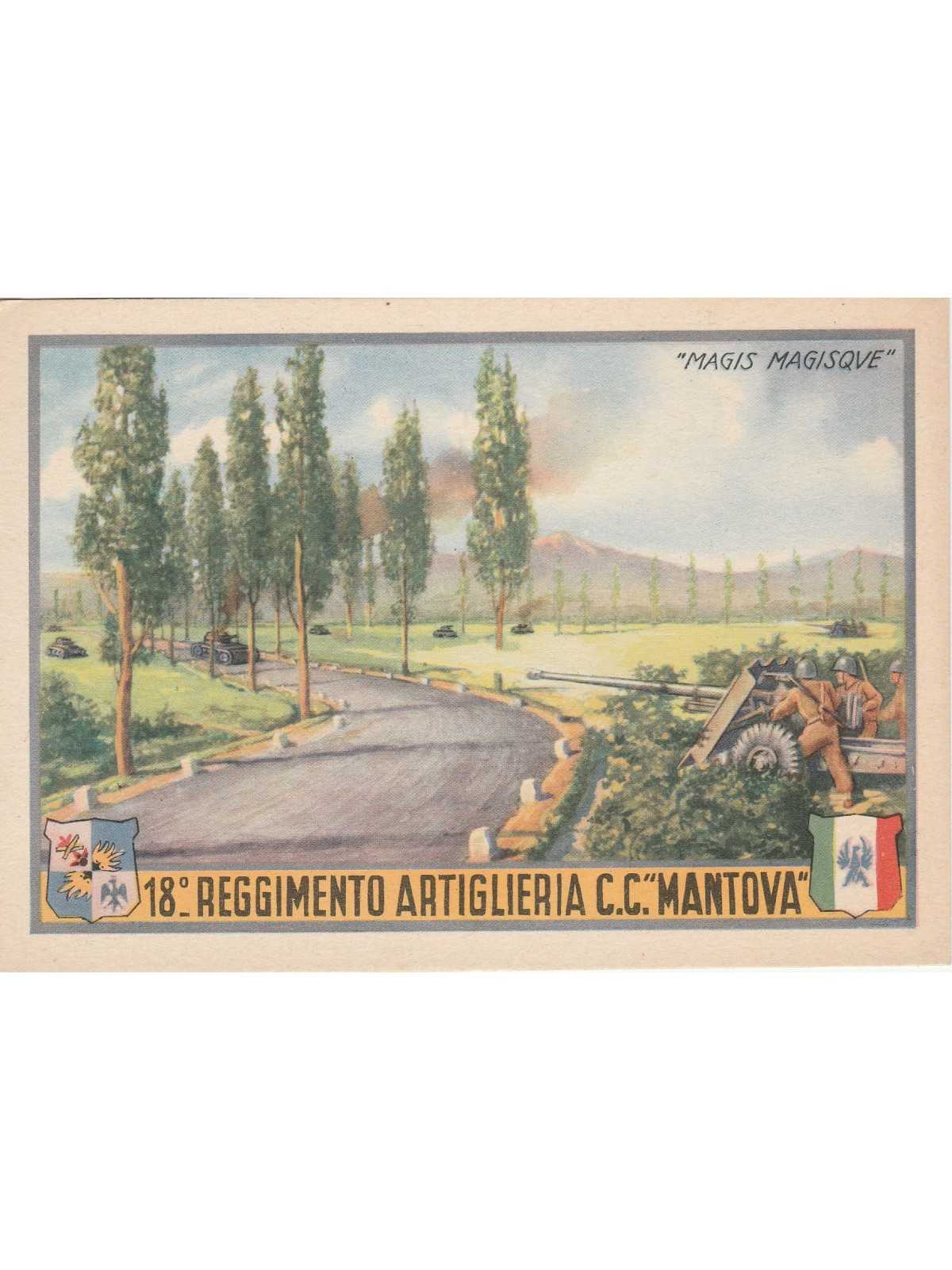 CARTOLINA DUVAL 18 REGGIMENTO ARTIGLIERA MANTOVA NON VIAGGIATA MF56530