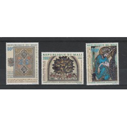 REPUBBLIQUE DU MALI 1970 QUADRI MINIATURE ARABE 3 VAL MNH MF56581