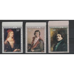 NIGER 1967 QUADRI AUTORITRATTI 3 VAL MNH MF56625