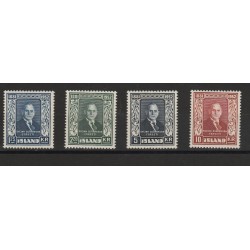 1952 ISLANDA ICELAND 71 COMPLEANNO PRESIDENTE 4 VAL MNH MF56700