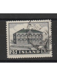 1952 ISLANDA ICELAND PALAZZO PARLAMENTO 1 VAL USATO MF56699